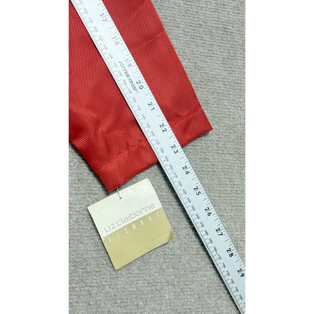 Liz Claiborne Jacket Womens Large Red Nylon Windbreaker Mesh Lined Zip Pockets - Picture 3 of 12